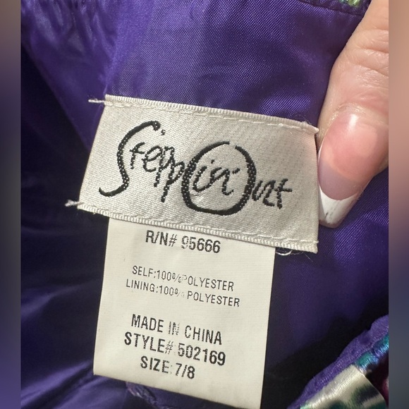 Steppin out Vintage high low party dress size7/8 Multi color - Picture 13 of 13